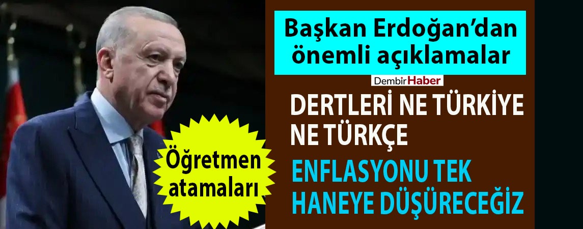 Başkan Erdoğan’dan kabine sonrası önemli açıklamalar: Dertleri ne Türkiye ne Türkçe!